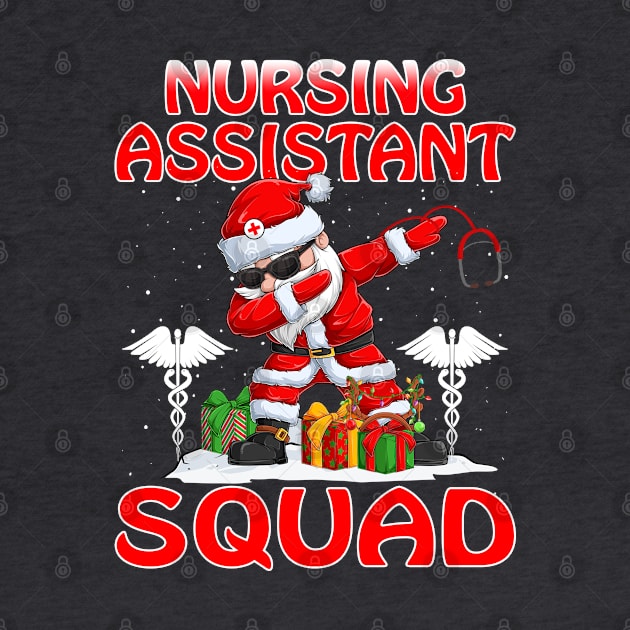 Christmas Nursing Assistant Squad Reindeer Pajama Dabing Santa by intelus